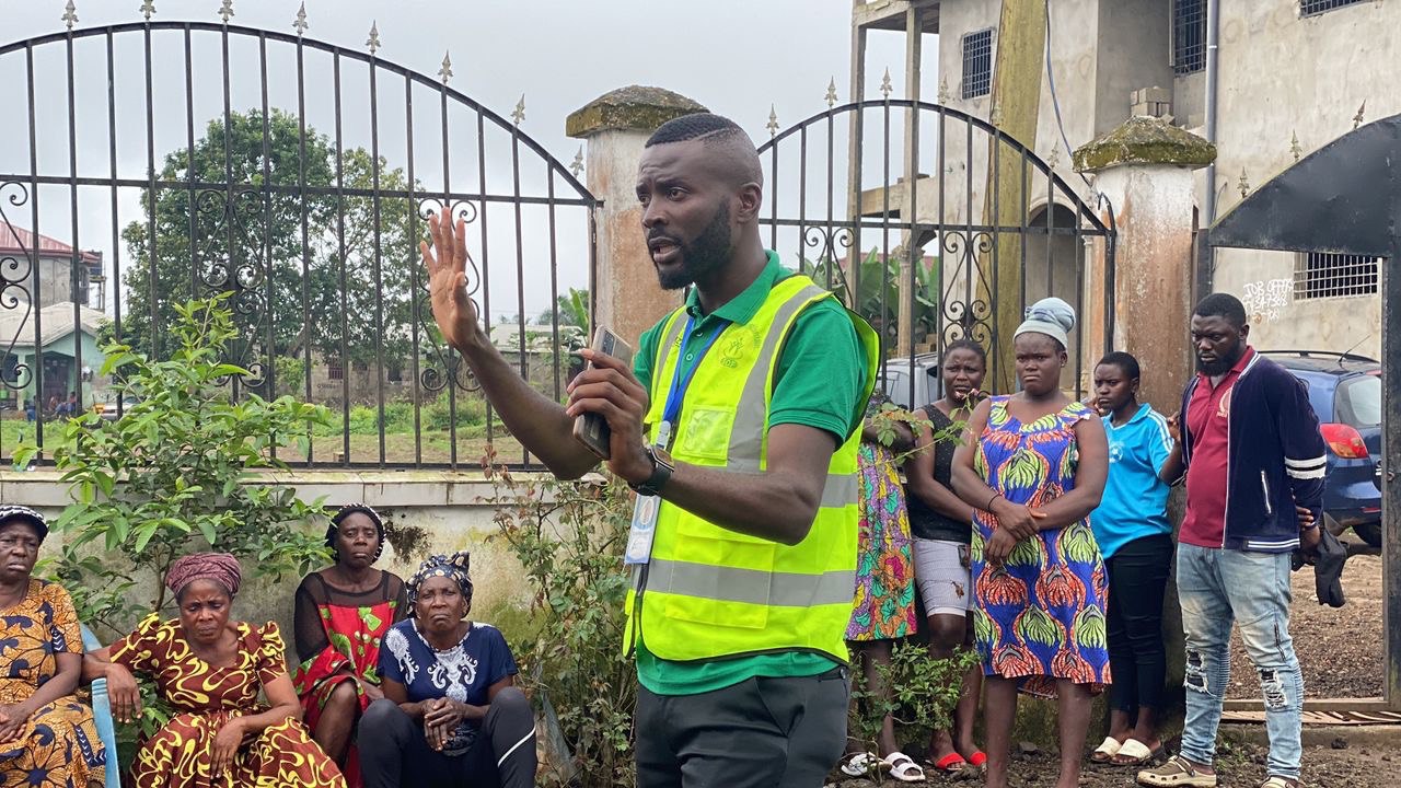 The end of training of farmers at Mile 16 village